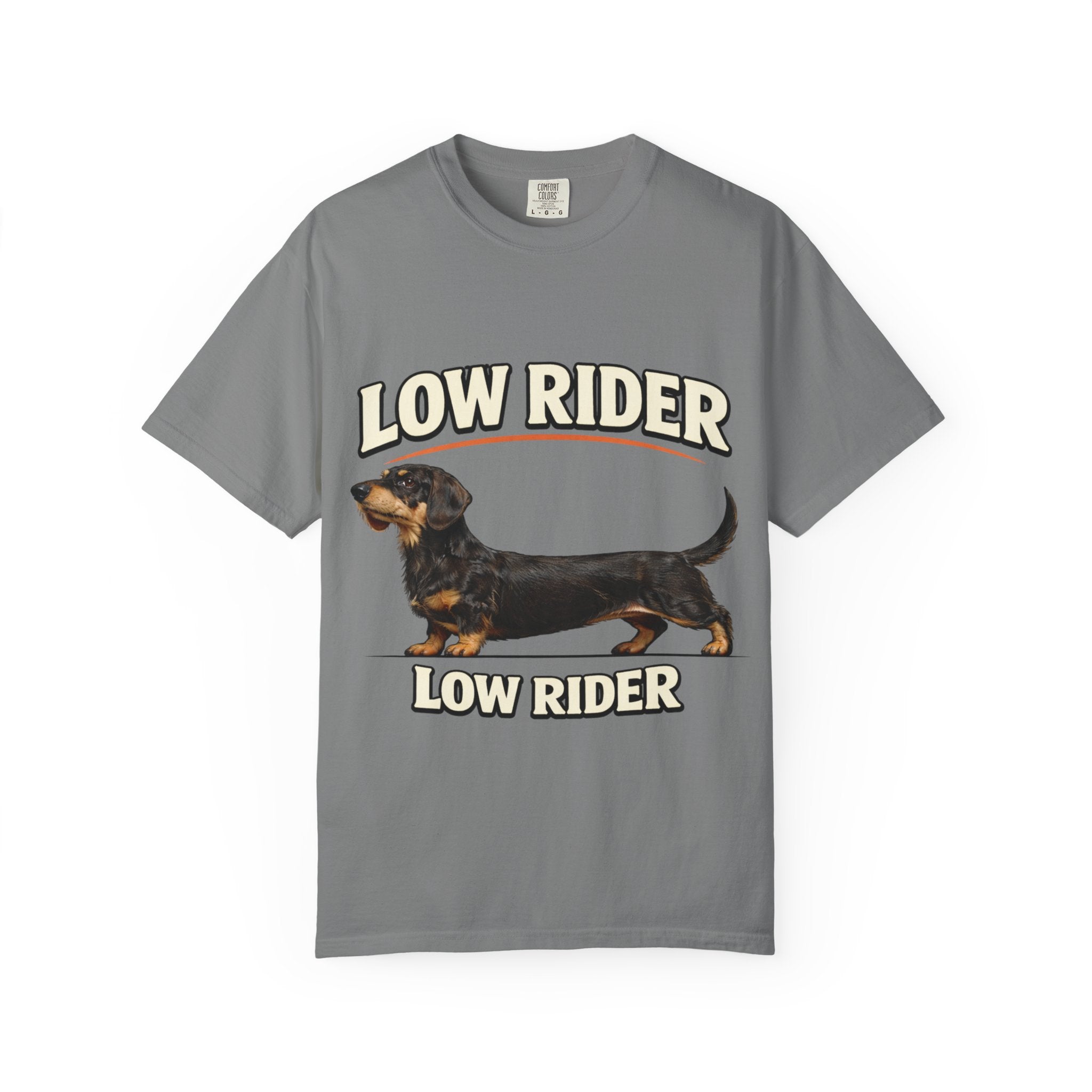 Pet lover T-shirt — 'Low Rider' Retro Dog Graphic Tee