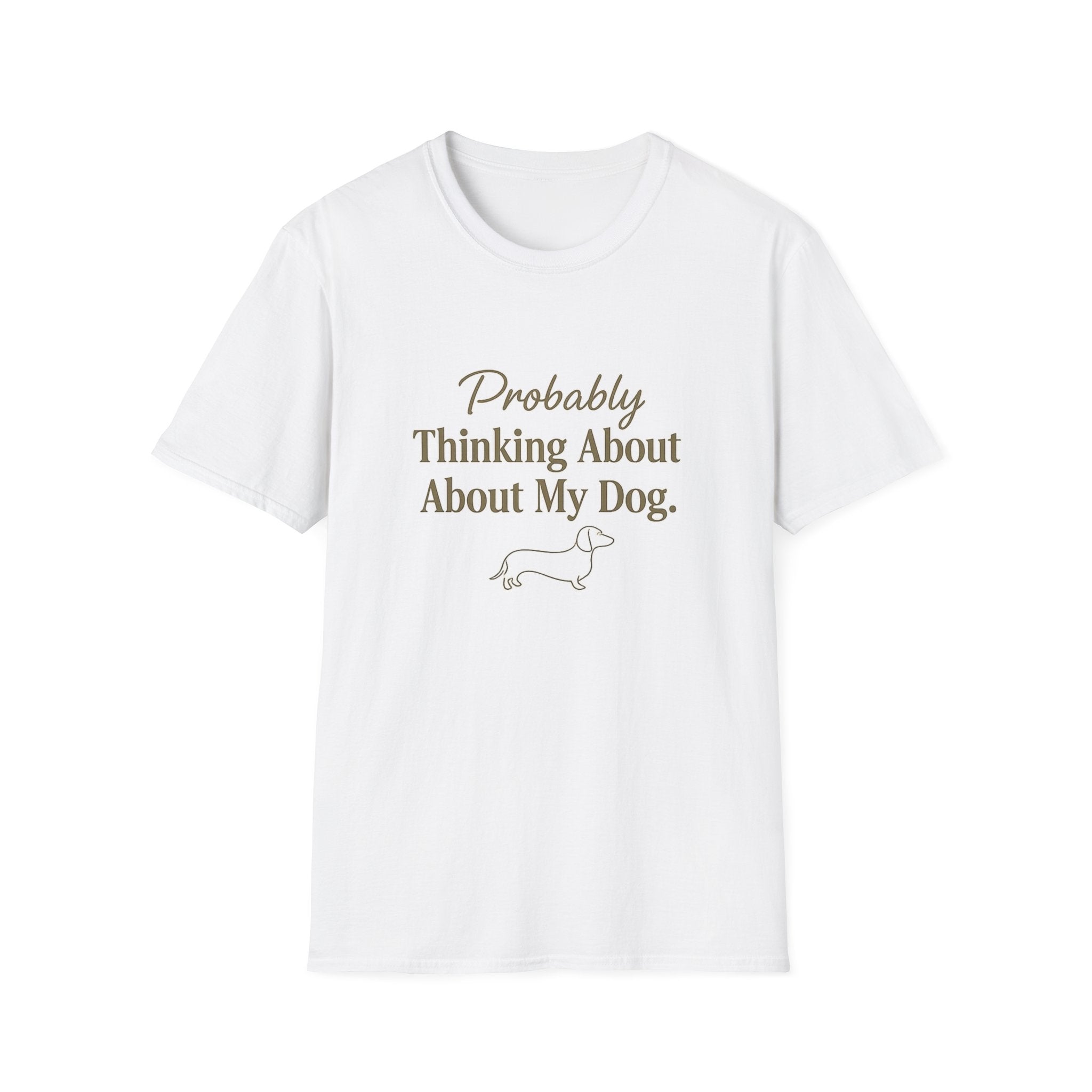 Pet Lover T-Shirt — "Thinking about dog" Funny Graphic Tee