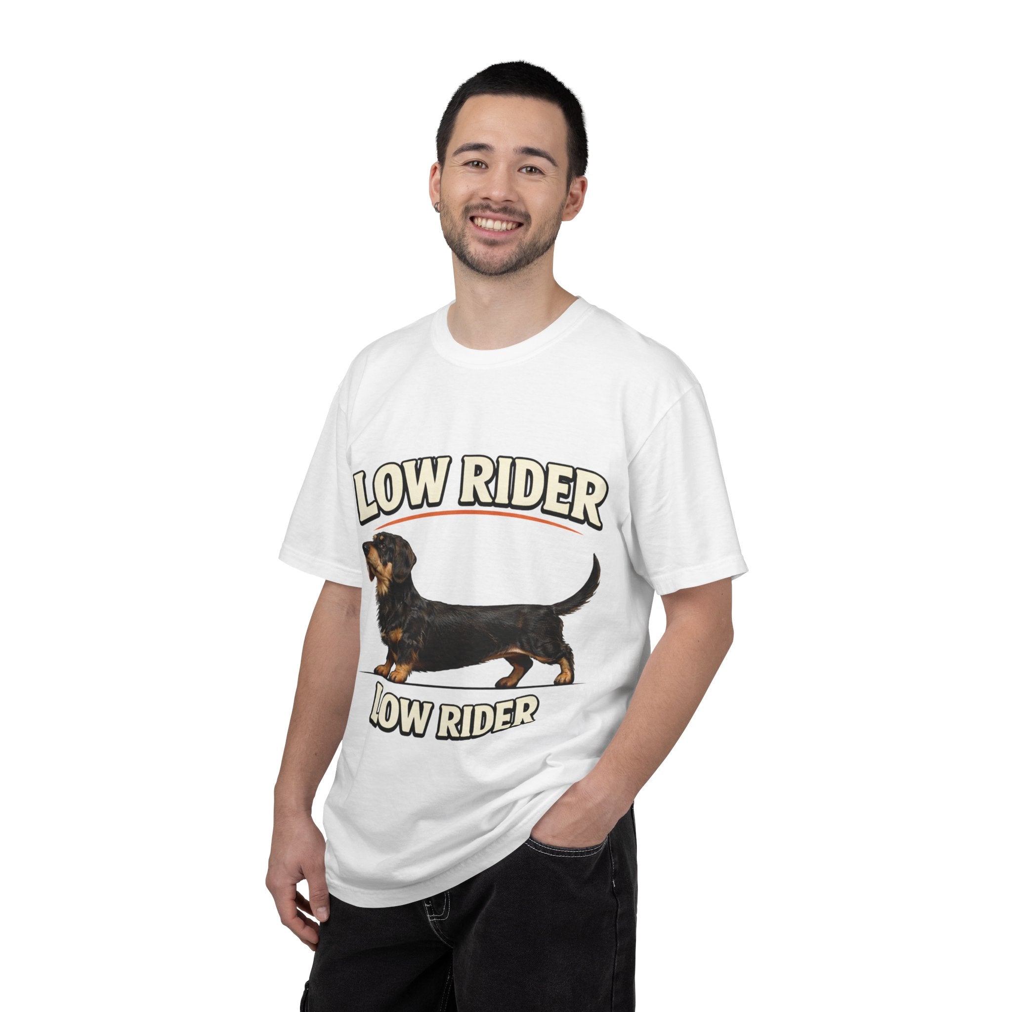 Pet lover T-shirt — 'Low Rider' Retro Dog Graphic Tee