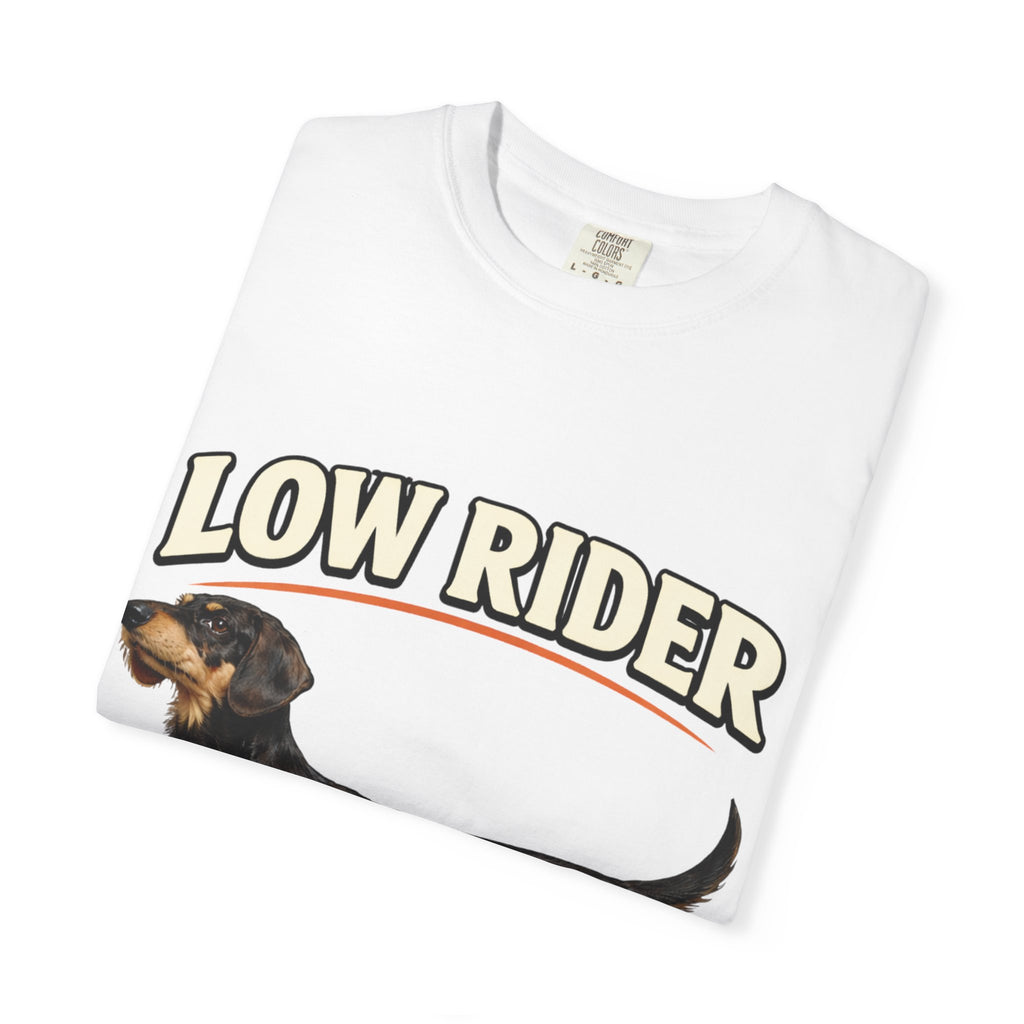 Pet lover T-shirt — 'Low Rider' Retro Dog Graphic Tee