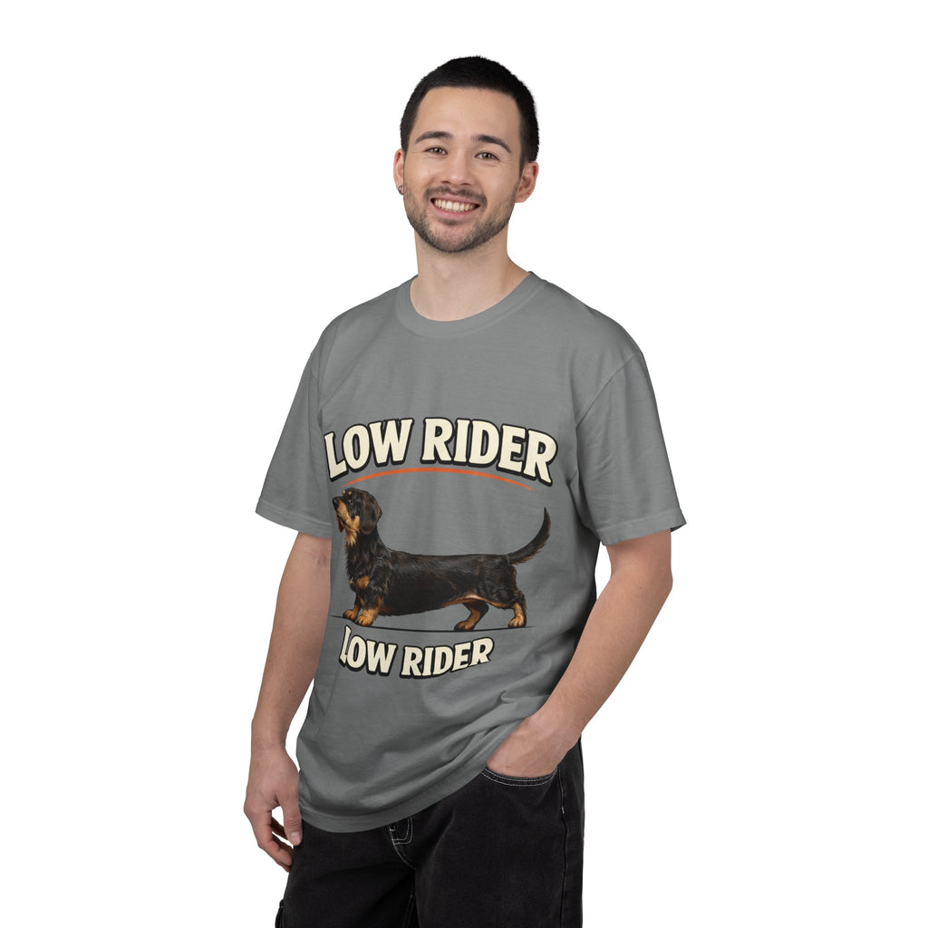 Low Rider Dachshund T-Shirt — 'Low Rider' Retro Dog Graphic Tee