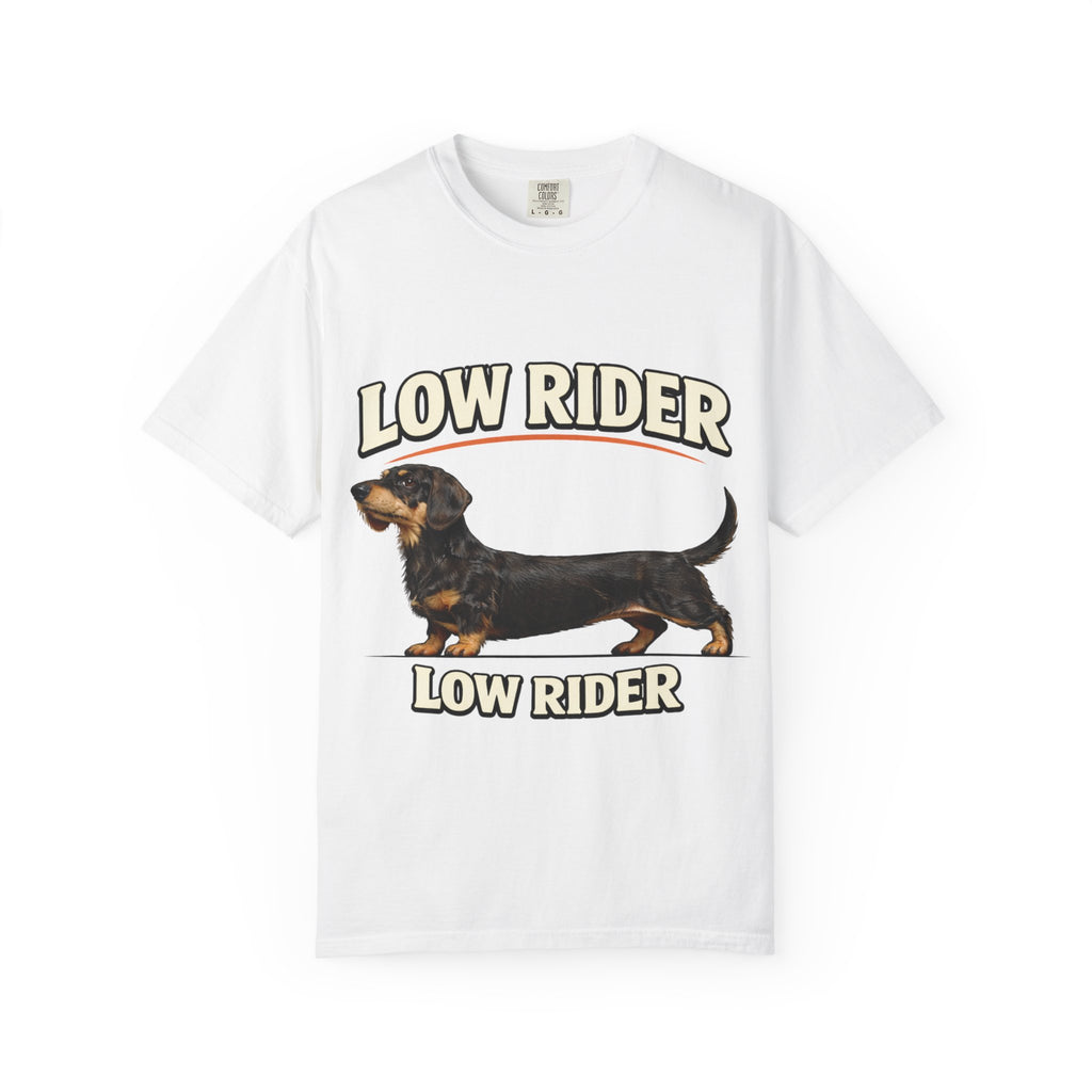 Low Rider Dachshund T-Shirt — 'Low Rider' Retro Dog Graphic Tee